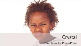  Presentation with mean - Presentation enhanced with meaning smiles - african child putting mean face background and a lemonade colored foreground