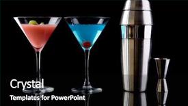  Presentation with black art - Cool new presentation theme with measure glass over black background backdrop and a black colored foreground