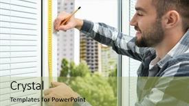  Presentation with offshore wind turbine installation - Amazing PPT layouts having measure of window for blind backdrop and a yellow colored foreground