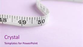  Presentation with tape measure - Beautiful PPT layouts featuring measure on a light purple backdrop and a sky blue colored foreground