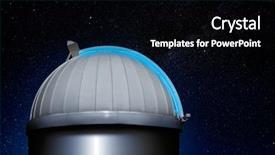  Presentation with night stars - Slides enhanced with measure physics - astronomical observatory dome in stars background and a black colored foreground