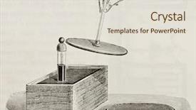  Presentation with eau - Slide deck with measure physics - old illustration of a mercury background and a lemonade colored foreground