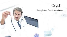  Presentation with scientific research flask pipette - Amazing slide set having measure physics - scientific researcher looking backdrop and a  colored foreground