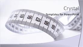  Presentation with tape measure - Presentation design featuring measure-tape-on-the-white background and a sky blue colored foreground