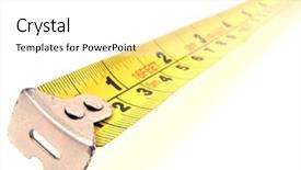  Presentation with sterilization tool - Colorful PPT theme enhanced with measure up - tool isolated close up backdrop and a  colored foreground