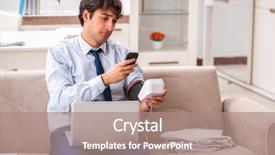  Presentation with blood pressure - Colorful slides enhanced with measurement gauge - man under stress measuring his backdrop and a coral colored foreground