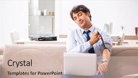  Presentation with measuring blood pressure in haitian - Slide set enhanced with measurement gauge - man under stress measuring his background and a soft green colored foreground