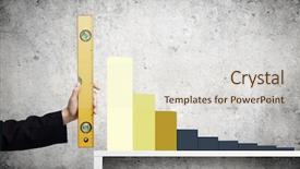  Presentation with height - Slides featuring measurement height - close up of female hand background and a  colored foreground