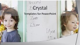  Presentation with height - PPT layouts with measurement height - little boy play bables outdoors background and a light gray colored foreground