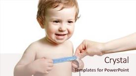  Presentation with height - Colorful PPT theme enhanced with measurement height - measure tape in hand measuring backdrop and a lemonade colored foreground