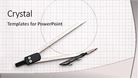  Presentation with tools - PPT theme consisting of measurement knowledge - drawing tools background background and a sky blue colored foreground