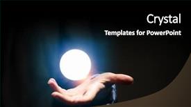  Presentation with knowledge - Slide deck enhanced with measurement knowledge - hand touching the moon background and a  colored foreground