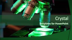  Presentation with movement - Cool new PPT theme with measurement knowledge - movement of microparticles by laser backdrop and a ocean colored foreground