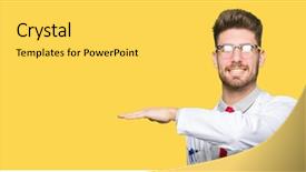  Presentation with scientist - Amazing slide deck having  backdrop and a  colored foreground