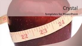  Presentation with measurement - Cool new slide set with measurement tape wrapped around red apple backdrop and a soft green colored foreground