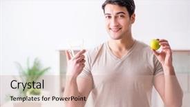  Presentation with body fat - Slides enhanced with measuring body fat with calipers background and a soft green colored foreground