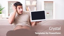  Presentation with body fat - Audience pleasing PPT layouts consisting of measuring body fat with calipers backdrop and a coral colored foreground