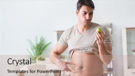  Presentation with body fat - Cool new theme with measuring body fat with calipers backdrop and a coral colored foreground