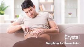  Presentation with body fat - PPT layouts enhanced with measuring body fat with calipers background and a  colored foreground