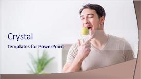  Presentation with body fat - Amazing slide deck having measuring body fat with calipers backdrop and a sky blue colored foreground