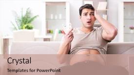  Presentation with body fat - Colorful presentation theme enhanced with measuring body fat with calipers backdrop and a coral colored foreground