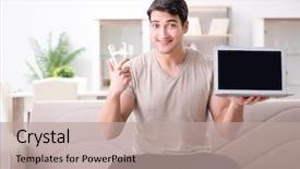  Presentation with body fat - Slide set enhanced with measuring body fat with calipers background and a coral colored foreground