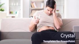  Presentation with body fat - Audience pleasing slide set consisting of measuring body fat with calipers backdrop and a coral colored foreground