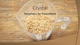  Presentation with rice grain - Cool new slides with measuring-cup-with-brown-short backdrop and a coral colored foreground
