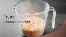  Presentation with brown rice - Cool new presentation design with measuring cups - brown rice in measure glass backdrop and a  colored foreground