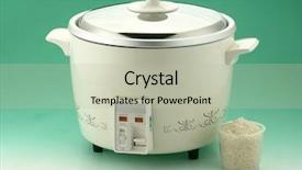  Presentation with measurement - Beautiful slide deck featuring measuring cups - isolated rice cooker backdrop and a mint green colored foreground