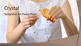  Presentation with cough and cold - Audience pleasing slide deck consisting of measuring cups spoon - cough syrup backdrop and a lemonade colored foreground