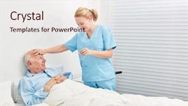  Presentation with nursing to nurse communication - Cool new theme with measuring fever with a bedridden backdrop and a lemonade colored foreground