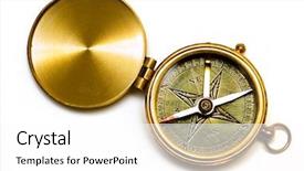  Presentation with antique brass compass and rope - Colorful PPT layouts enhanced with measuring instruments - old style brass compass backdrop and a white colored foreground