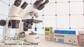  Presentation with physics laboratory - Audience pleasing PPT theme consisting of measuring-instruments-in-a-modern backdrop and a soft green colored foreground