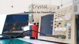  Presentation with development - Presentation theme with measuring-instruments-in-the-laboratory background and a lemonade colored foreground