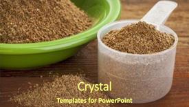  Presentation with noni fruit - Slide deck with measuring scoop of noni fruit background and a tawny brown colored foreground