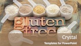  Presentation with almond - Presentation theme having measuring scoops of gluten free background and a coral colored foreground