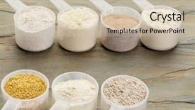  Presentation with gluten free - Beautiful slides featuring teff flaxseed meal whole rice backdrop and a soft green colored foreground