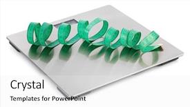  Presentation with weight - Beautiful slides featuring measuring tape and weight scale backdrop and a white colored foreground