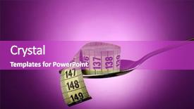  Presentation with silver purple - Beautiful presentation theme featuring measuring tape in silver spoon on purple background backdrop and a purple colored foreground