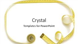  Presentation with barricade tape red and white - Cool new presentation with measuring tape isolated on white backdrop and a  colored foreground