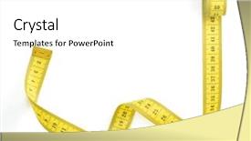  Presentation with tape - PPT layouts consisting of measuring tape isolated on white background and a white colored foreground