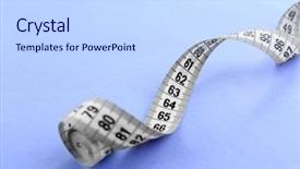  Presentation with barricade tape red and white - Colorful PPT theme enhanced with measuring tape on a purple backdrop and a  colored foreground