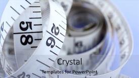  Presentation with barricade tape red and white - PPT theme featuring measuring tape on a purple background and a  colored foreground