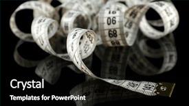  Presentation with string orchestra tape recorders - Audience pleasing PPT layouts consisting of measuring tape on black background backdrop and a black colored foreground