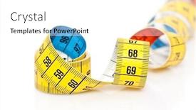 Presentation with tape - Slides consisting of measuring tape background and a white colored foreground
