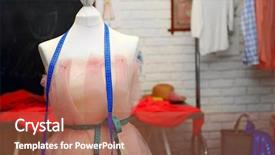  Presentation with design fashion - Presentation with measuring tapes in fashion background and a red colored foreground