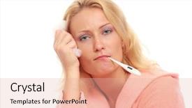  Presentation with temperature - Slides enhanced with measuring temperature isolated on whote background and a  colored foreground