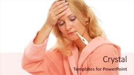  Presentation with body temperature measurement - Audience pleasing PPT theme consisting of measuring temperature isolated on whote backdrop and a  colored foreground