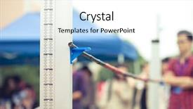  Presentation with athletics - Theme enhanced with measuring the high jump athletics background and a white colored foreground